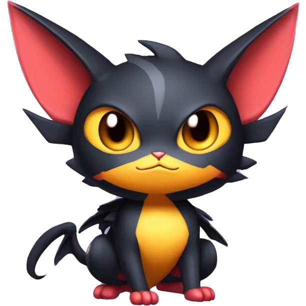 Cool Cute Edgy Chibi Noibat-Litten-Pokémon-Fakémon-hybrid emoji