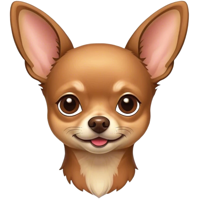 brown deer-head chihuahua emoji