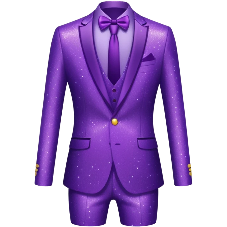 Purple Glitter suit emoji