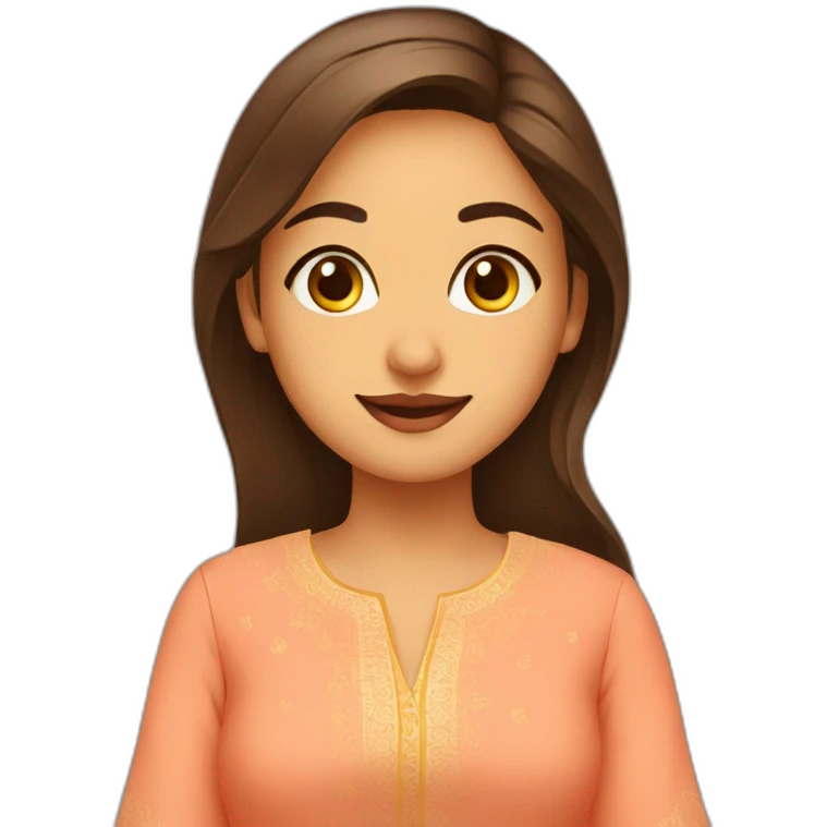 cute women in kurti  emoji