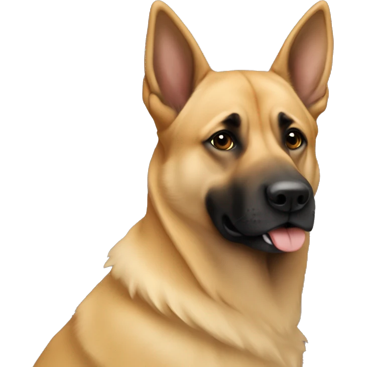garçon blond calin a un malinois emoji