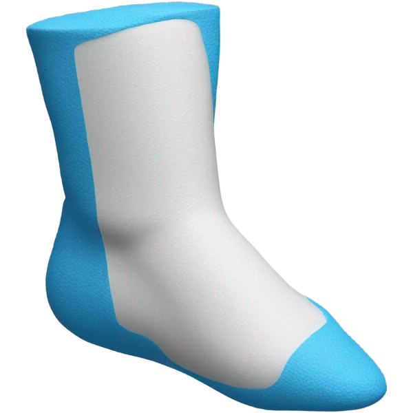 Ankle in a blue cast emoji