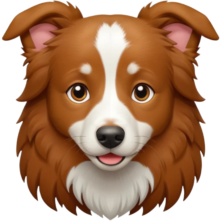 Border collie marrom dormindo  emoji
