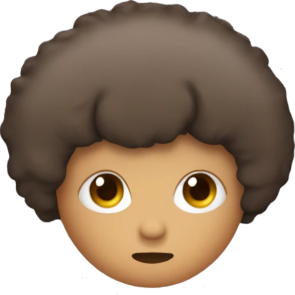 A meatball with bangs emoji
