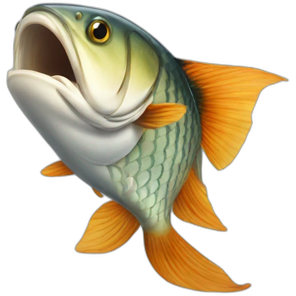 Fish eat a fish emoji