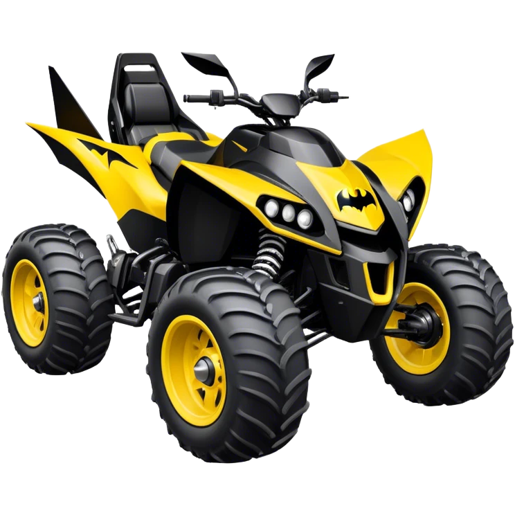 batmobile atv raptor 700 with a smile emoji
