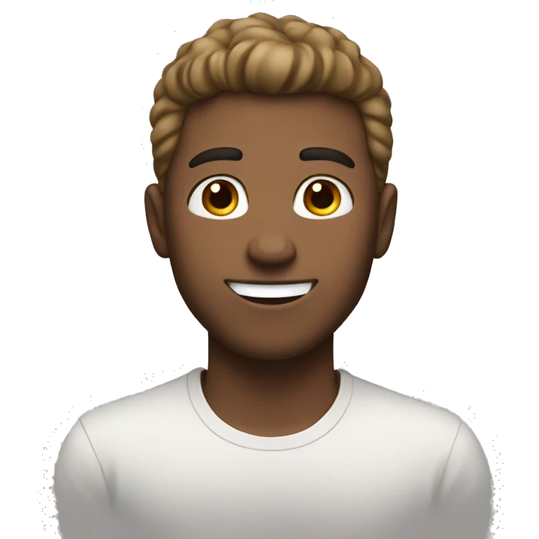 Brown guy with white girl with brown and blonde hair happy  emoji
