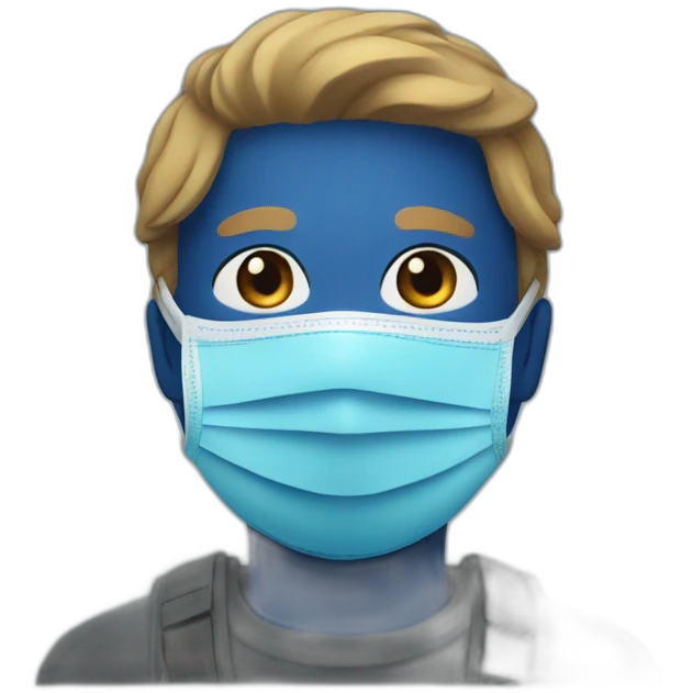 A hero wearing a blue mask emoji