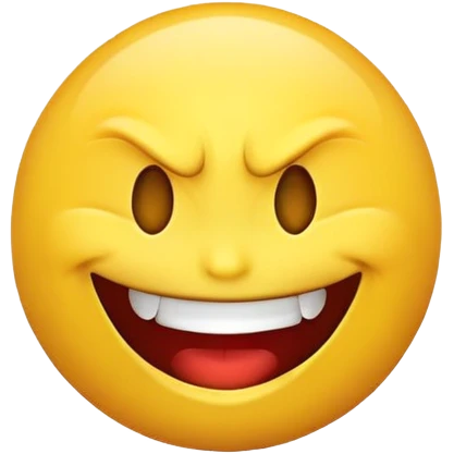 сделай ехидно смеющуюся эмодзи желтую emoji