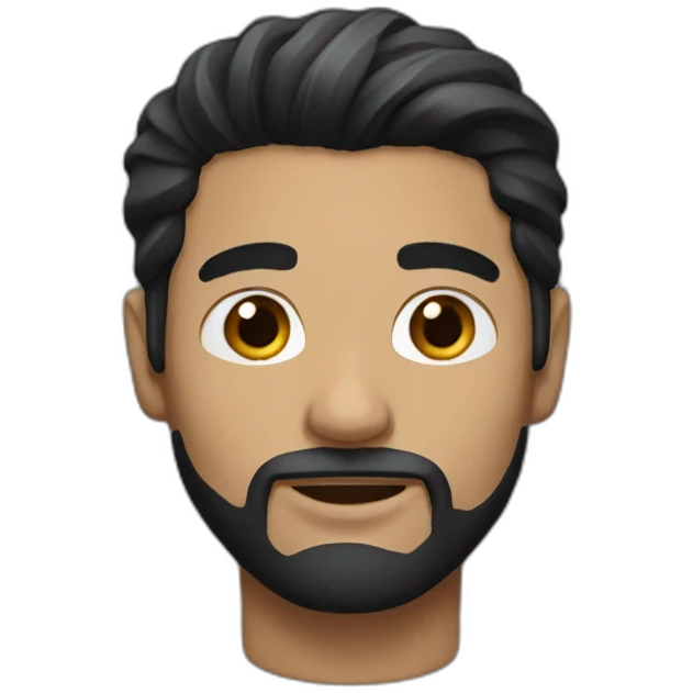 men black hair emoji