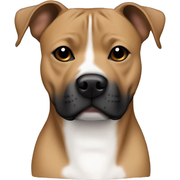 Light brown staffy black muzzle emoji