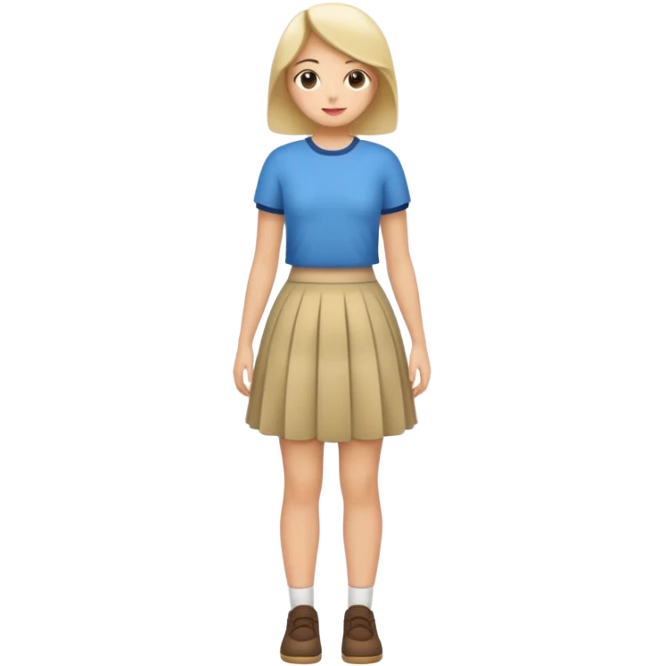 Full body with skirt backwards emoji