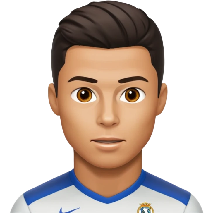 Cristiano Ronaldo doing mewing emoji