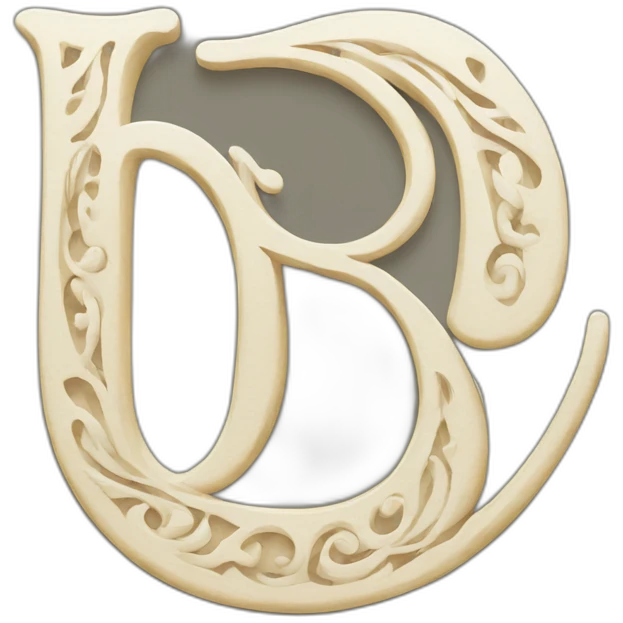 Calligraphic B letter emoji