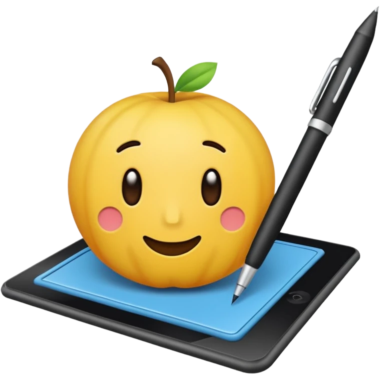 wacom and pen drawing emoji