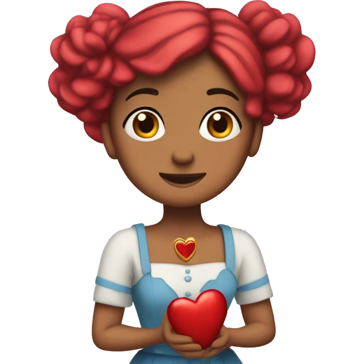 corazón carmelita con curita emoji
