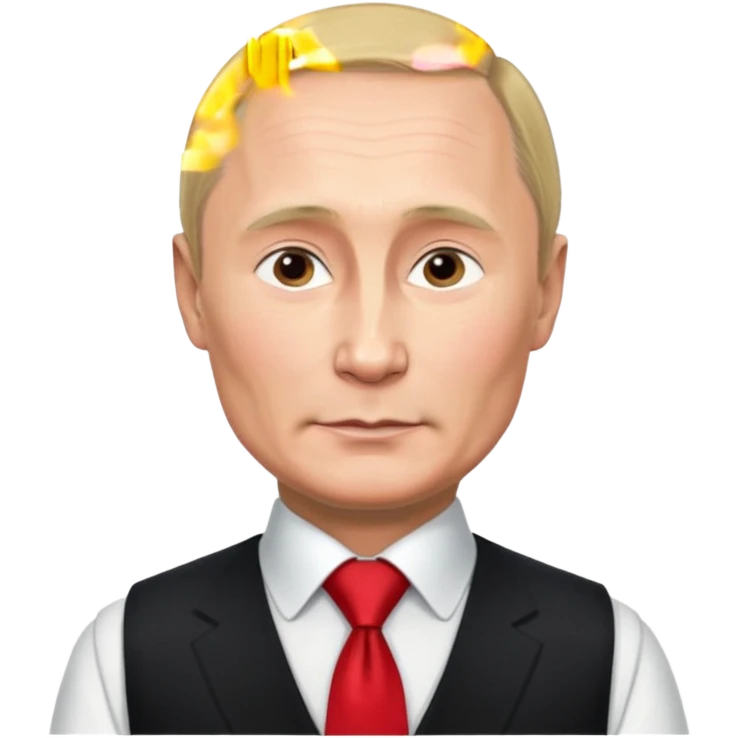 putin in vest with tie emoji