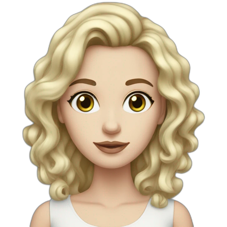 white-woman-with-dark-brown-wavy-medium-hair-big-eyes-and-eyelashes-bluegreen-eyes emoji