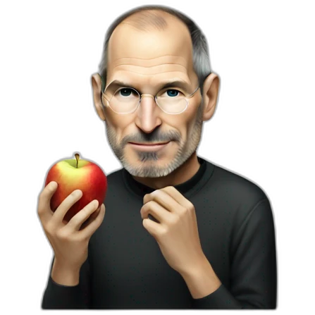 Steve jobs eating an apple emoji