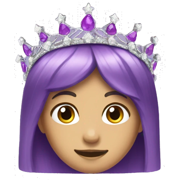 Realistic purple tiara emoji