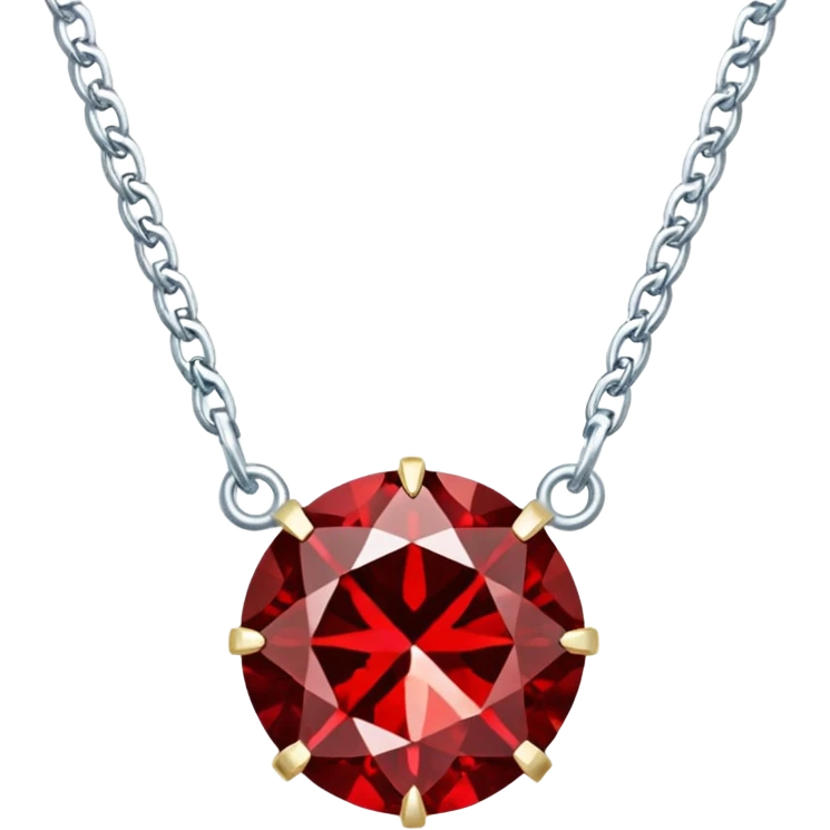 luxury red diamond necklace emoji