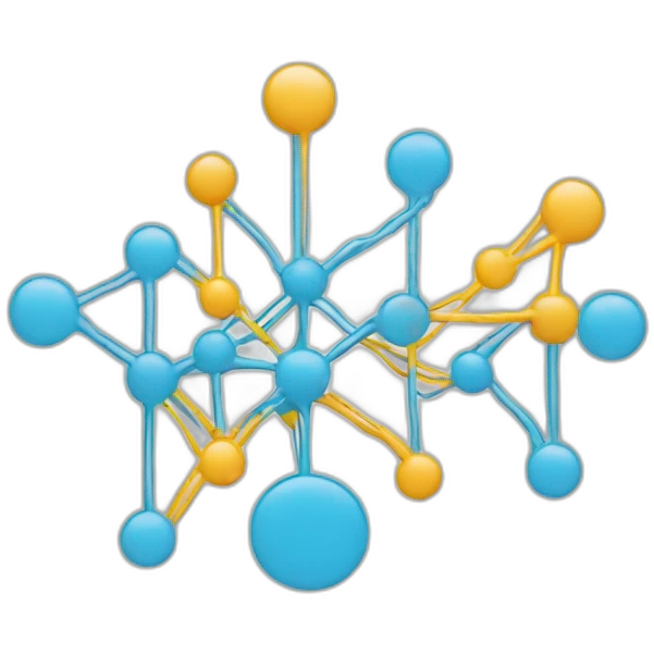abstract connection of electronic staff emoji