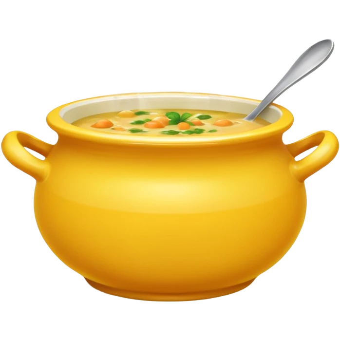 yellow pot with soup emoji
