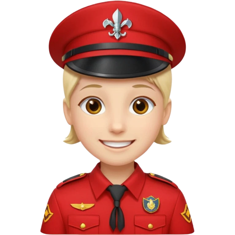 red uniform wearing scout emoji
