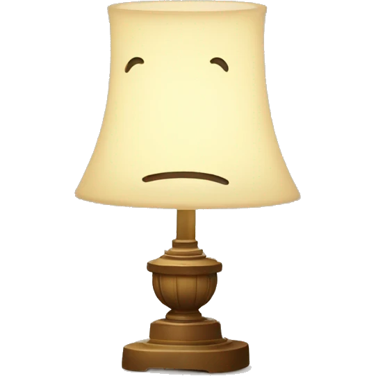 a lamp with smile emoji