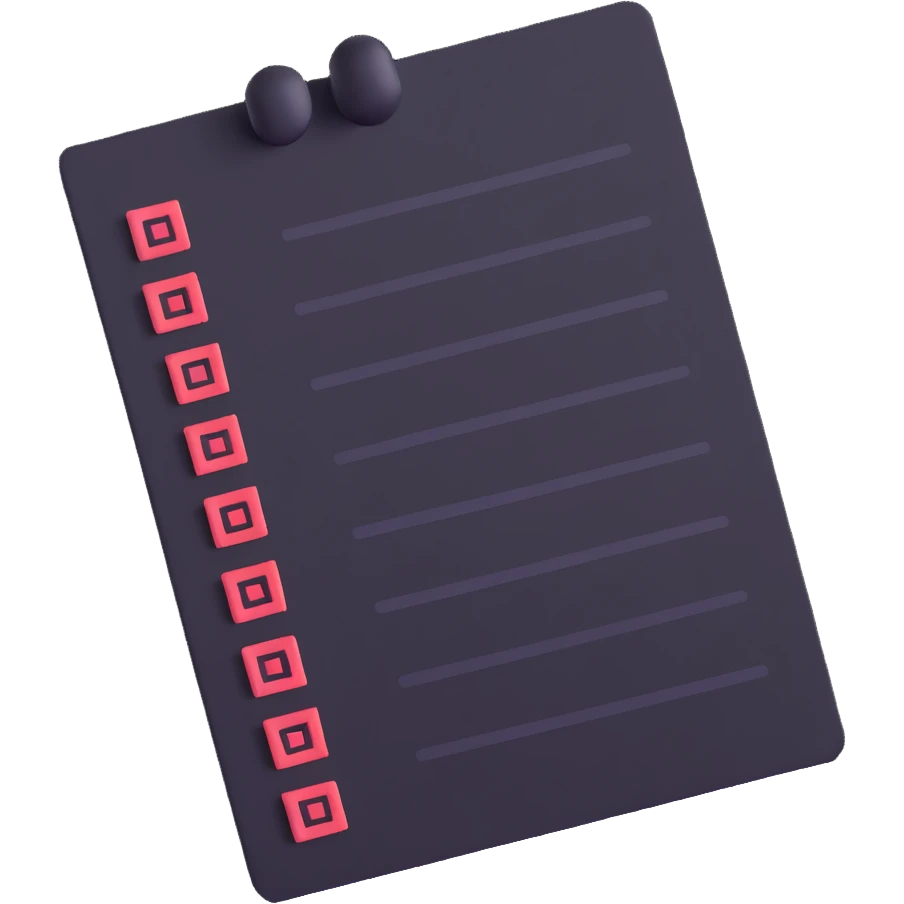 long curling to-do list paper looping up and down like a snake with tiny checkboxes fading into distance emoji