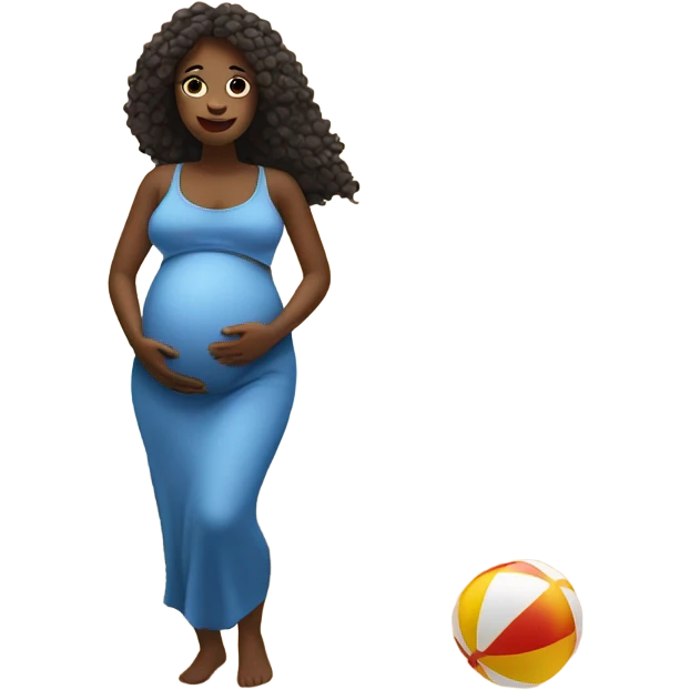 Pregnant woman on the beach emoji