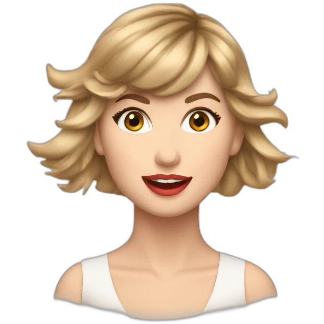 Taylor Swift imitando los emojis emoji