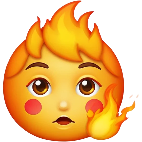 Fire kissy face emoji