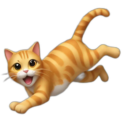 cat jumping out of the window emoji