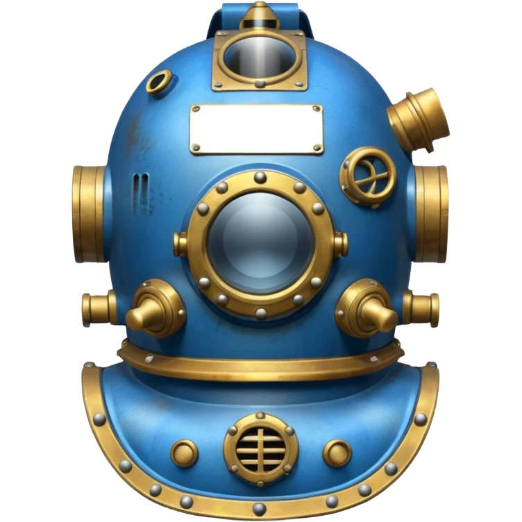 blue diving helmet emoji