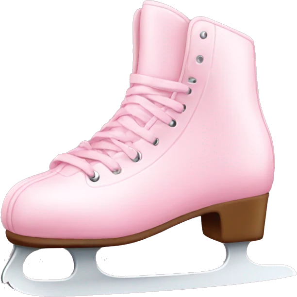 Soft pink ice skate emoji