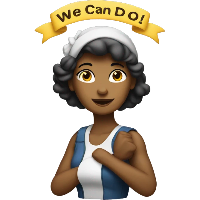 we can do it woman poster emoji