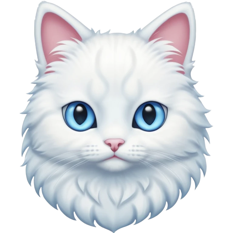 a full-body white cat emoji