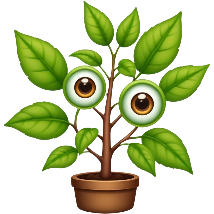  Cute plants with eyes emoji