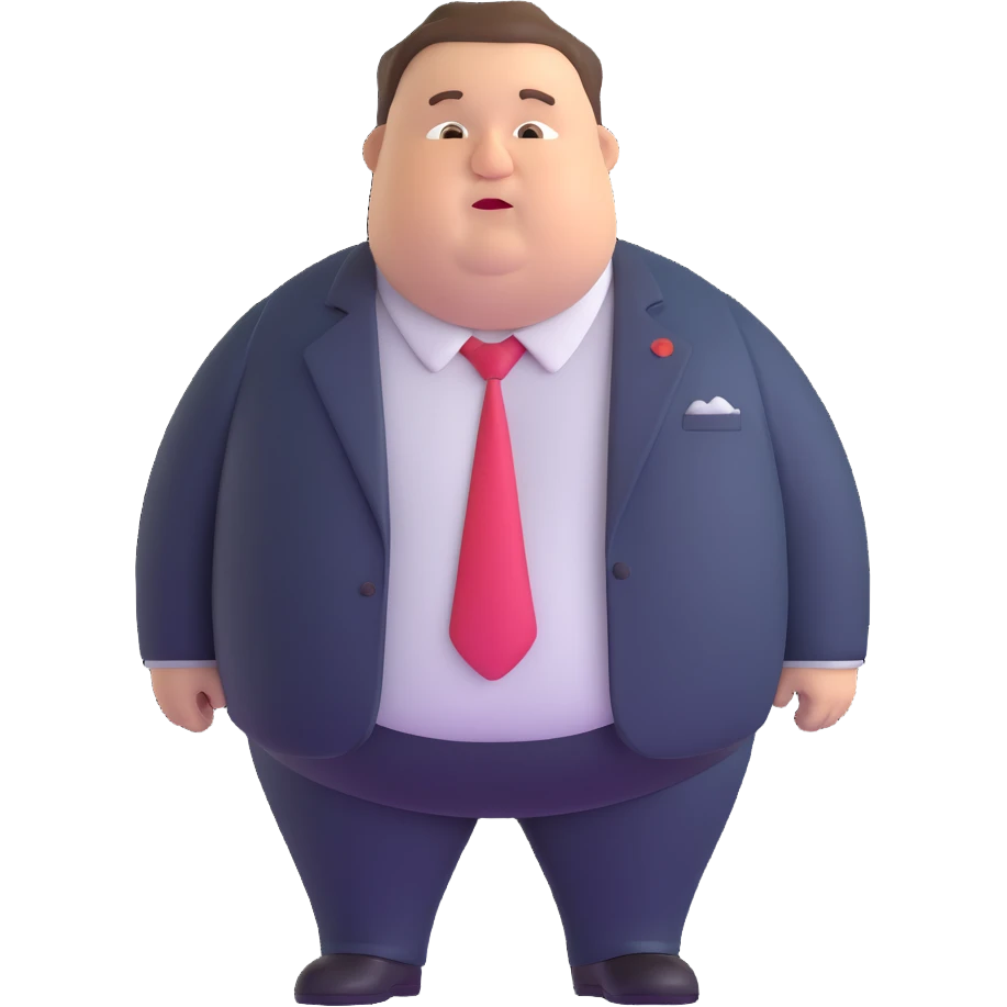 fat ugly man in business suit emoji