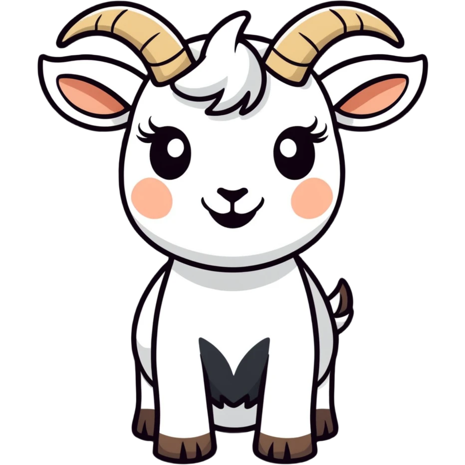extremely stupid derp goat emoji