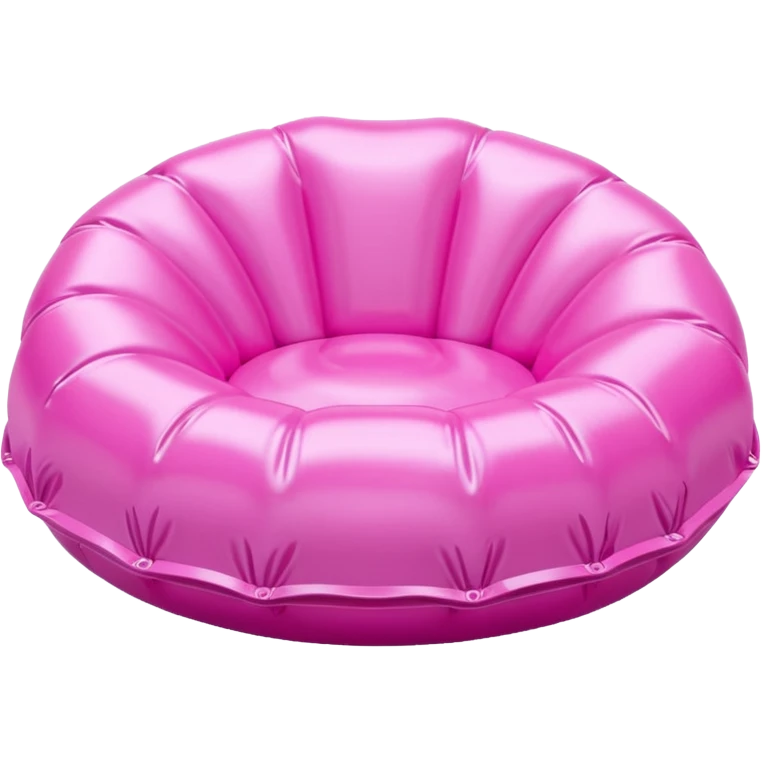 Pink inflatable concha pan sculpture  emoji
