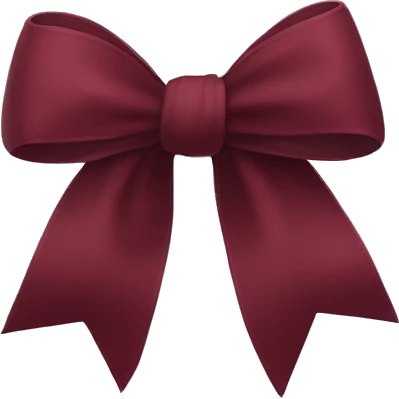 Burgundy bow  emoji