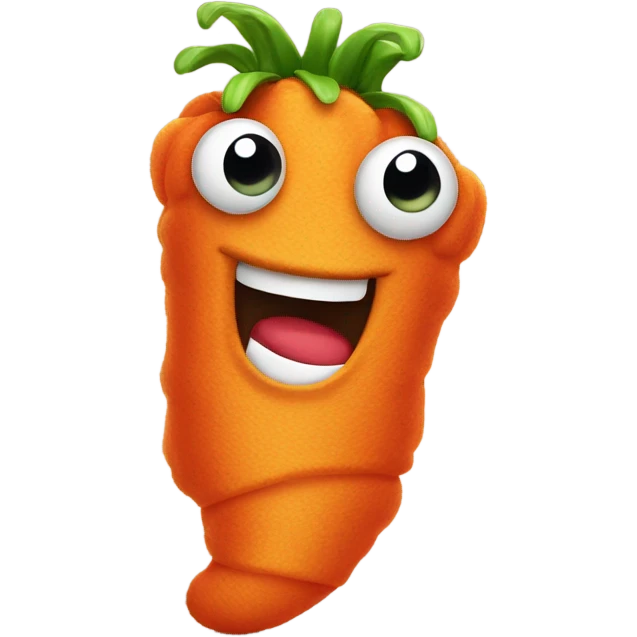 a hot cheeto with arms legs and a face emoji