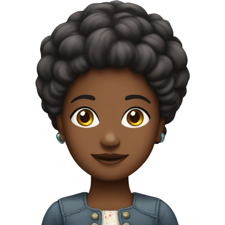 Muñeca negra y hermosa emoji