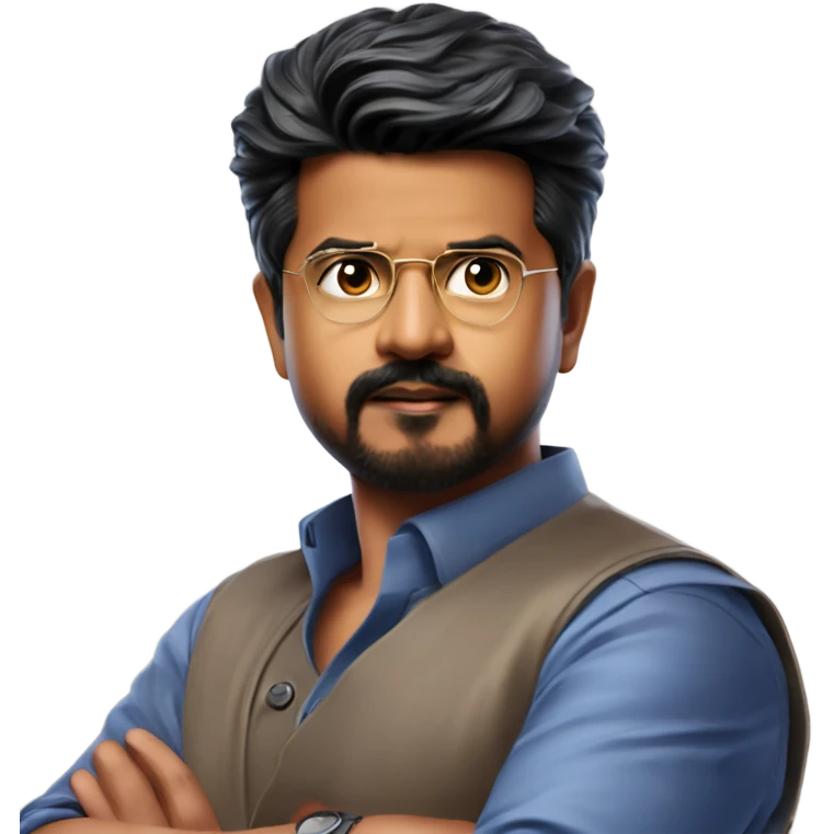 Thalapathy Vijay combined with junior ntt emoji