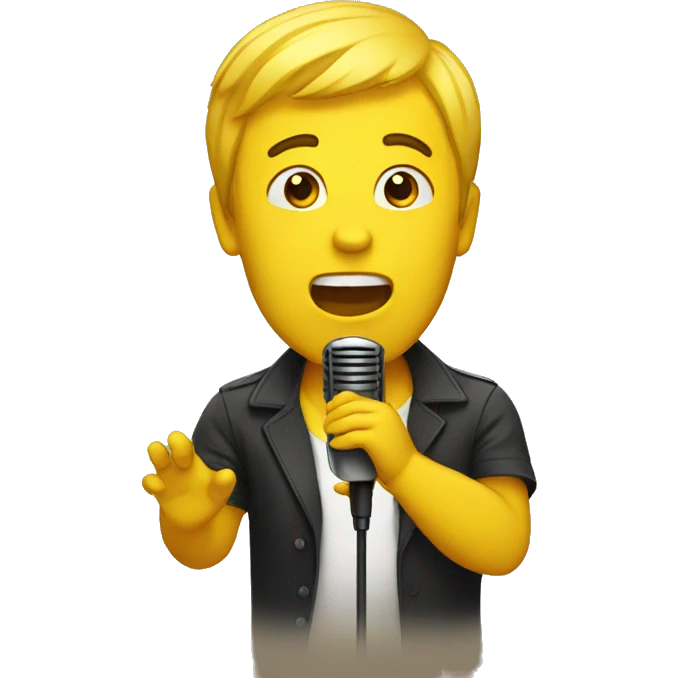singing yellow emoji