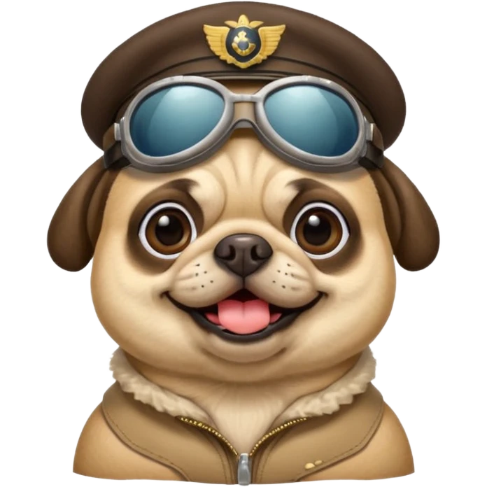 Pug air pilot emoji