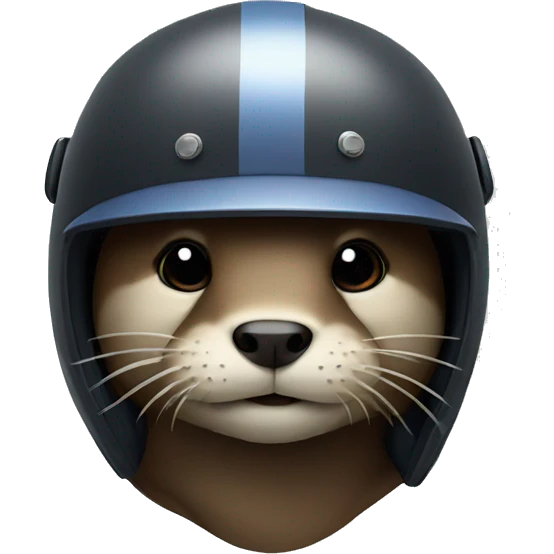 An otter in a helmet emoji
