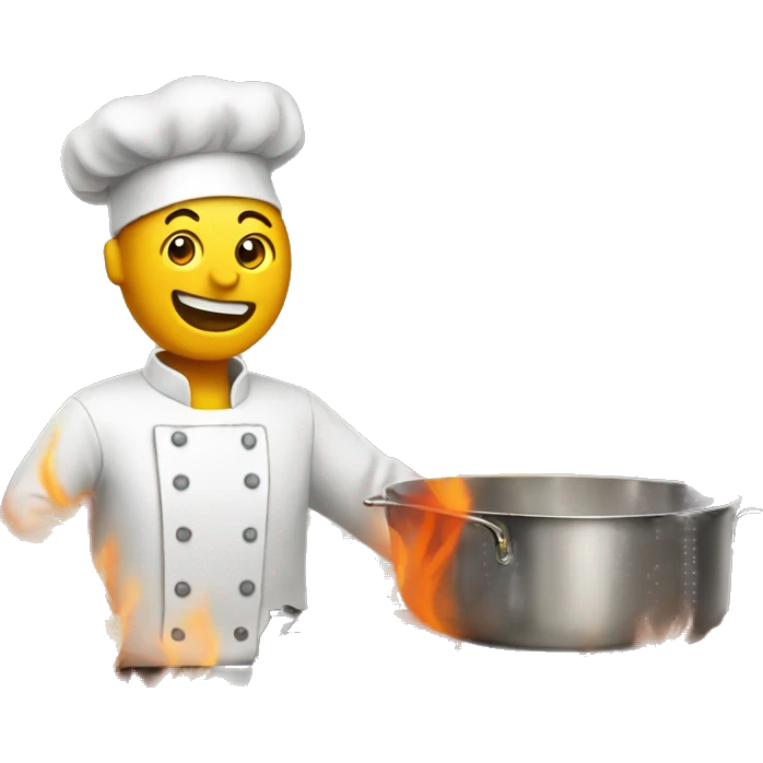 Chef on fire emoji